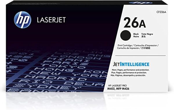 خرطوشة مسحوق الحبر الأسود HP 26A لطابعات LaserJet الأصلية [ Cf226a ] احصل على خرطوشة مسحوق حبر أسود HP 26A الأصلية لطابعات LaserJet بأداء ممتاز. اشترِ الآن وأحصل على طباعة عالية الجودة.